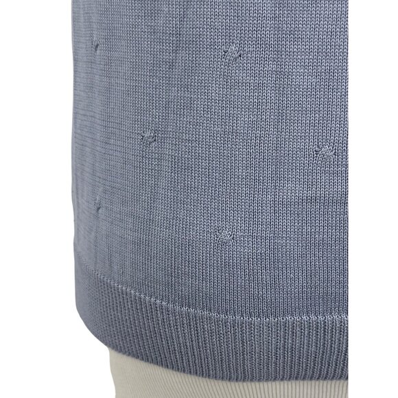 Vtg 90s City Silk Button Up Silk Blend Periwinkle Knit Top | Grandmacore Y2K P/M - Picture 9 of 15